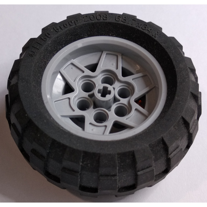 LEGO Medium Stone Gray Wheel 43.2mm D. x 26mm Technic Racing Small Pinholes with Tire Balloon Wide 68.7 X 34R | Brick Owl - LEGO Marketplace