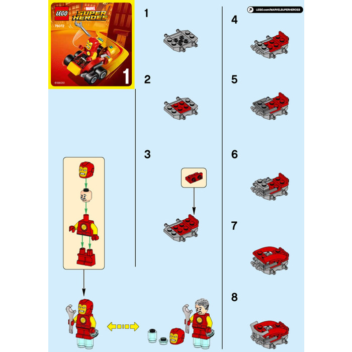 Iron Man vs LEGO SUPER HEROES Mighty Micros Thanos Set 76072 NEW 