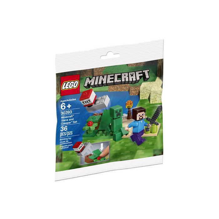 Lego Minecraft Steve Et Creeper Set 30393 Packaging Brick Owl Lego Marché