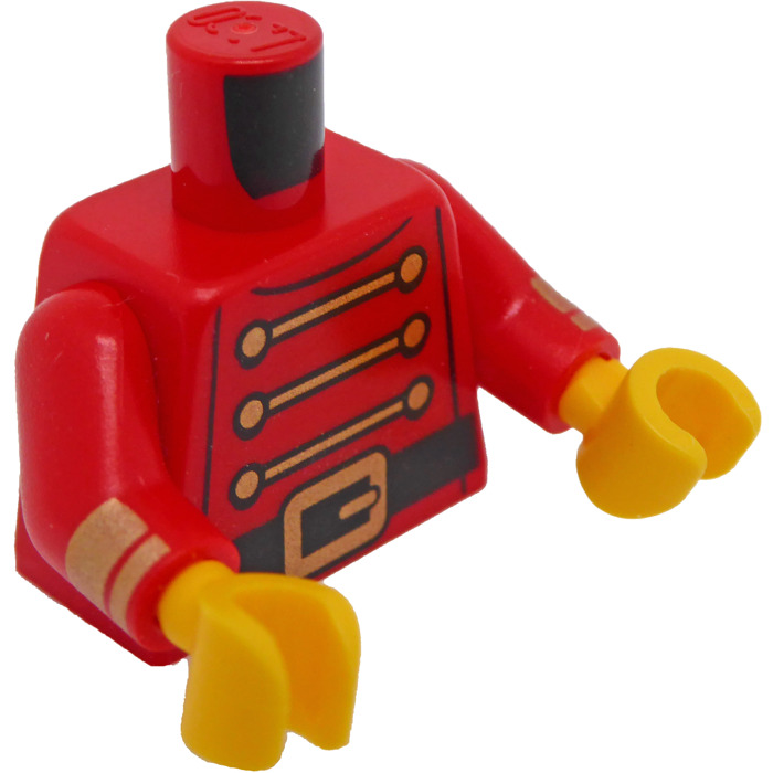 LEGO Minifig Torso Soldier Uniform with 3 Gold Chains, 6 Buttons and ...