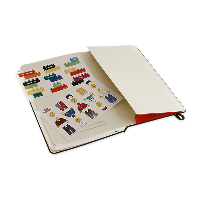 LEGO Moleskine notebook red brick, plain, large (5001129) | Brick Owl ...