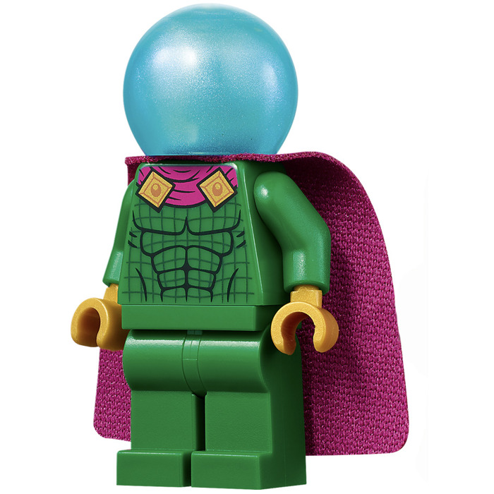 LEGO Mysterio with Green Suit and Blue Helmet with Single Hole Cape ...