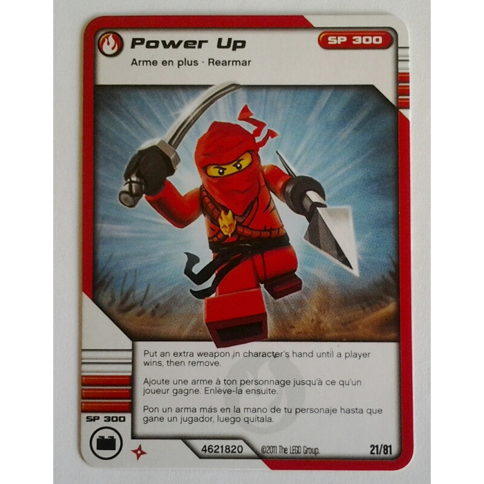 LEGO Ninjago Masters of Spinjitzu Deck 1 Game Card 21 Power Up (North