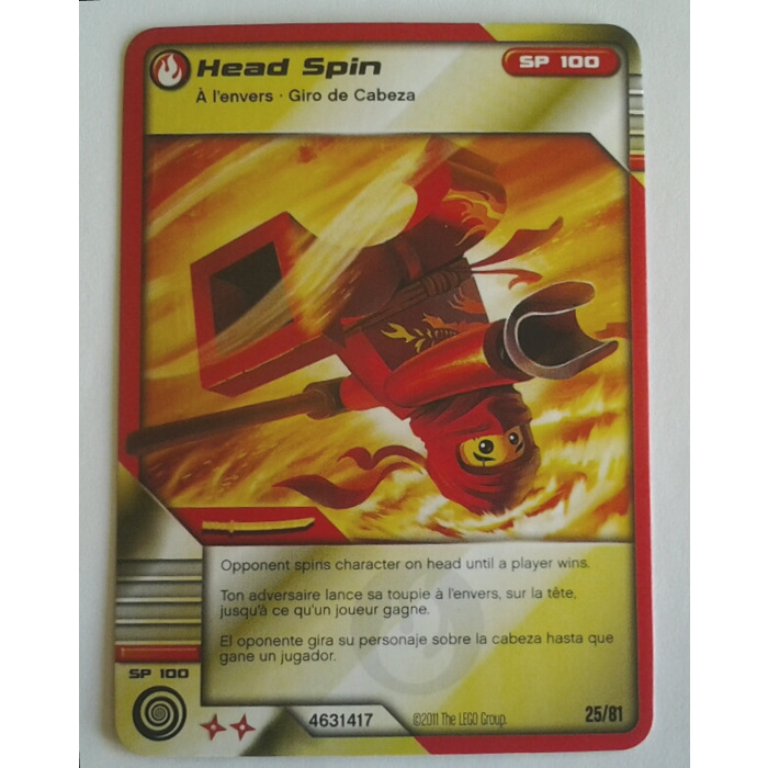 LEGO Ninjago Masters of Spinjitzu Deck 1 Game Card 25 - Head Spin