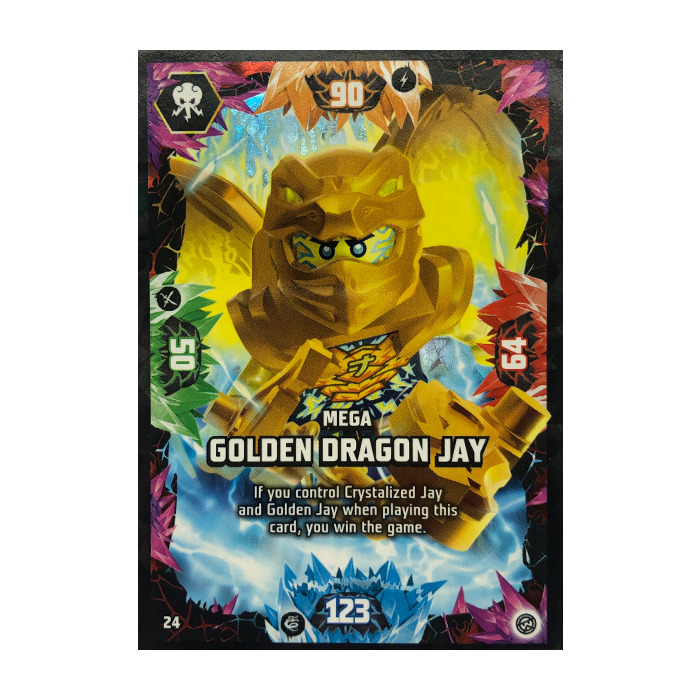LEGO NINJAGO Trading Card Game (English) Series 8 24 Mega Golden Dragon Jay Brick Owl