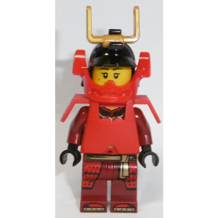 Determined Samurai X Nya #85 Lego Minifigure Head Female Eyelashes and Red Lips 