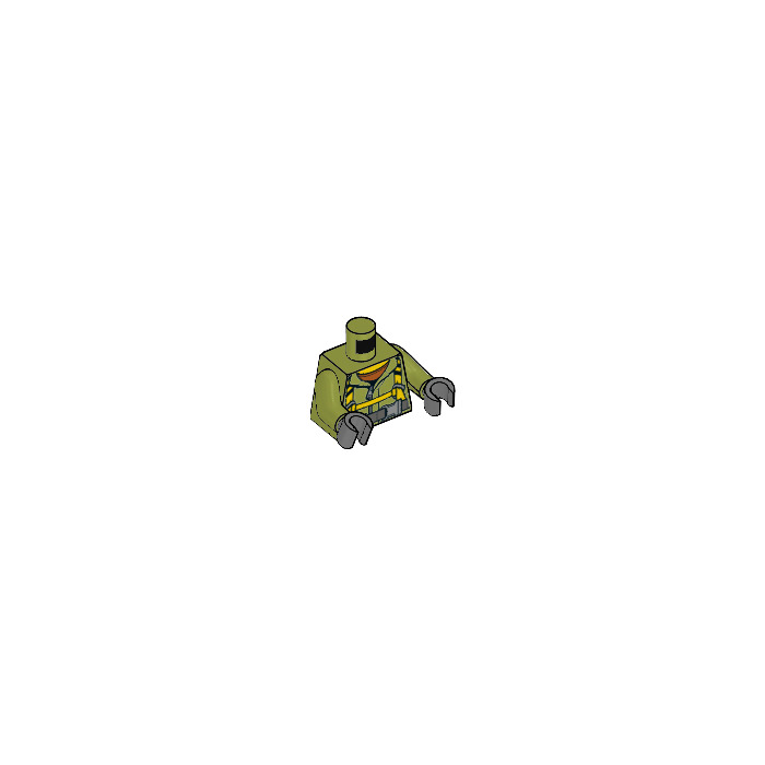 LEGO Olive Green with Tank, Hat, | Hose (76382) Marketplace Worker Hard Brick Air Minifig Owl Breathing and LEGO - Rescue Torso
