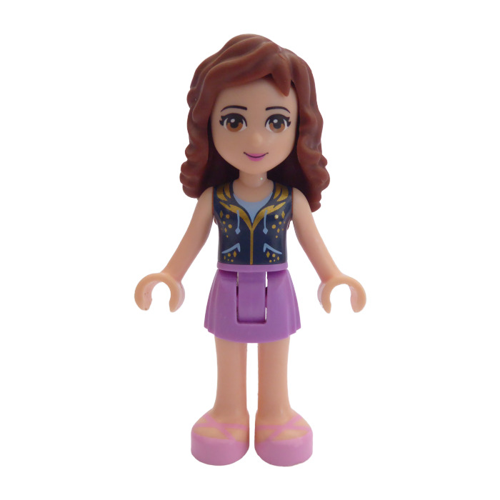 Lego New Lavender Mini Doll Friends Hips Medium Lavender Full Length Skirt 