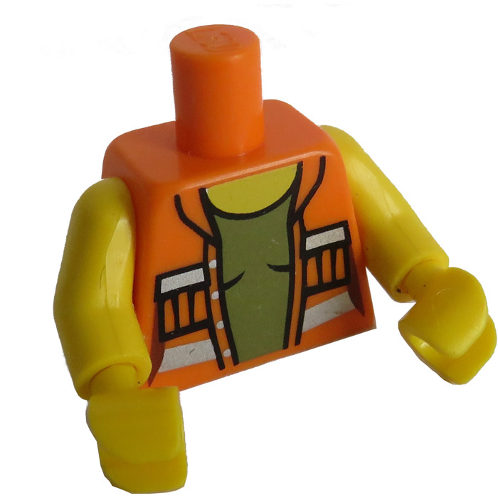 LEGO Orange Gail the Construction Worker Minifig Torso (88585) | Brick ...