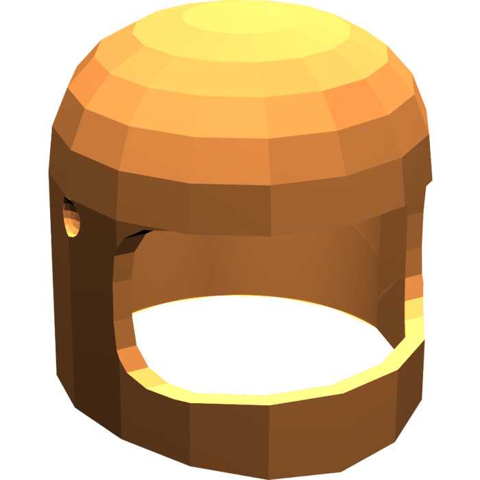 LEGO Orange Helmet with Thin Chinstrap and Visor Dimples | Brick Owl