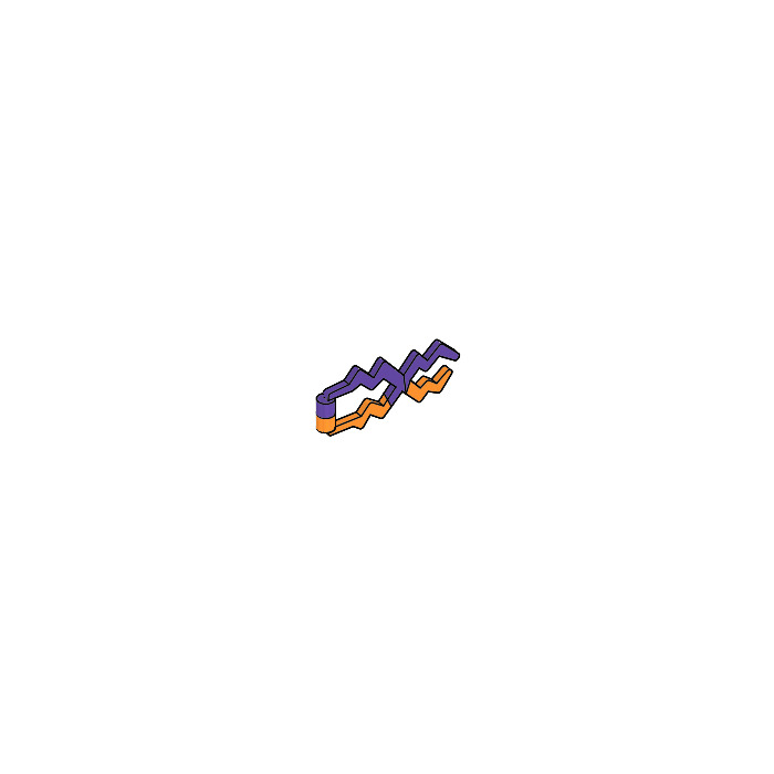 LEGO Orange Lightning Bolt with Marbled Purple (59233)