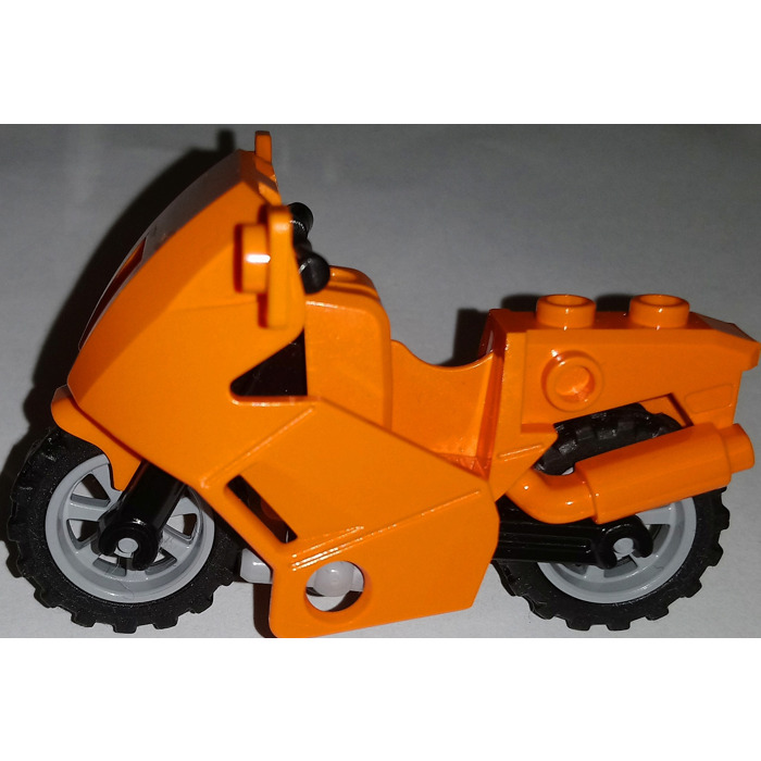 LEGO Motorrad Tourer weiß White Motorcycle City Long Fairing Mounts  52035c02 