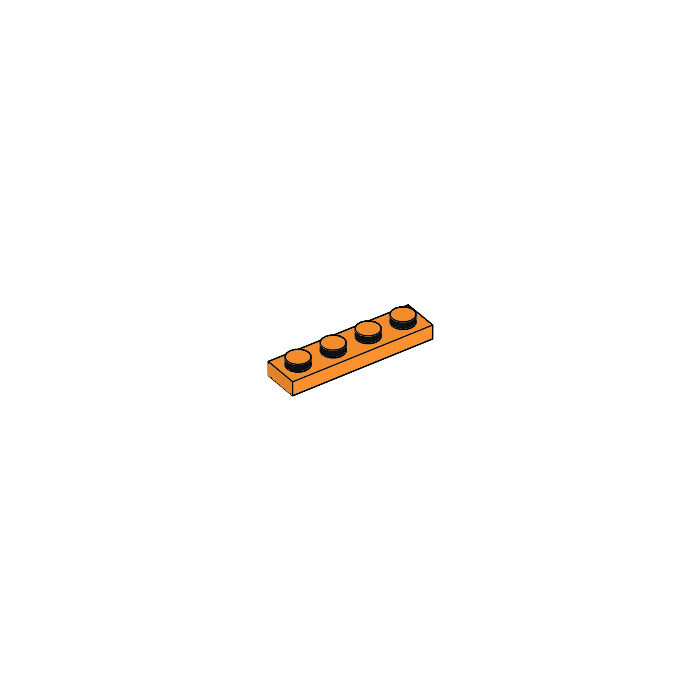 LEGO NEW Orange Plate 1x4 Lot x20 Ninjago Disney Friends Elves City Parts 3710 