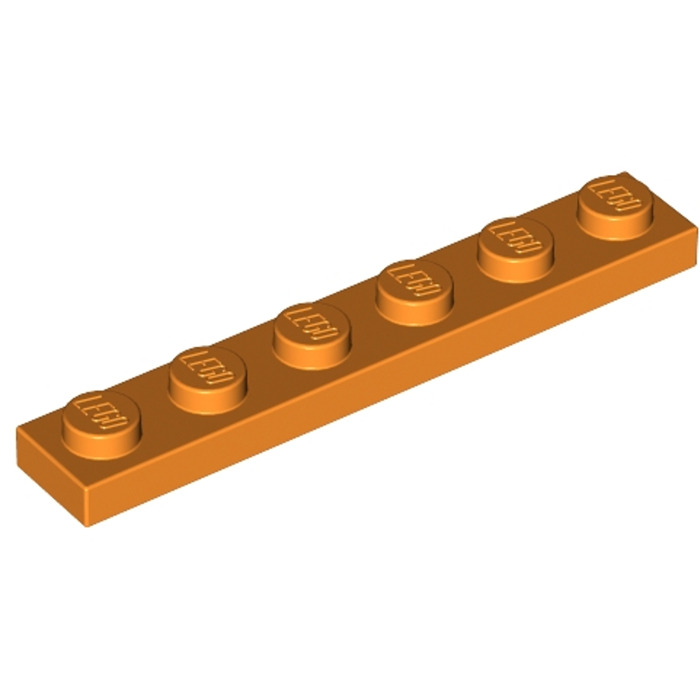 Lego 3666 Plate 1 x 6 Orange x 10 