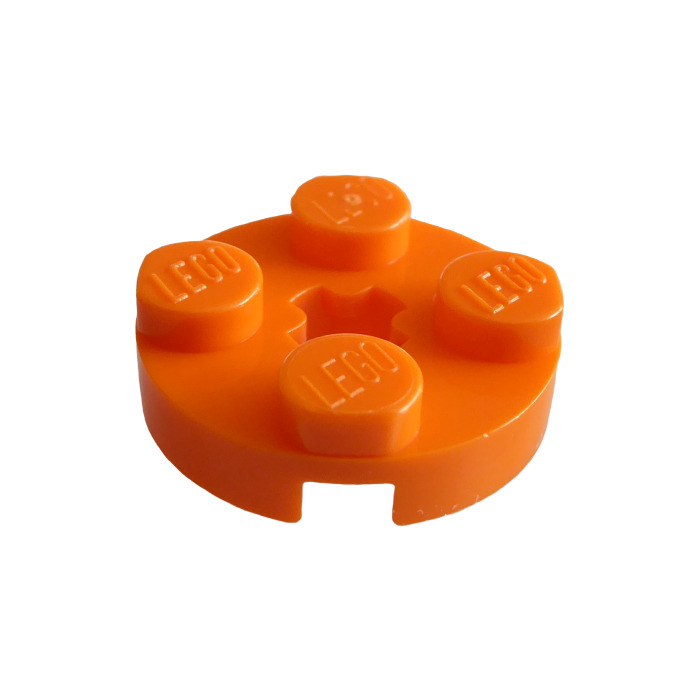 Pack of 10 Plate Round 2x2 with Axle Hole 4032 DARK ORANGE LEGO Parts NEW 