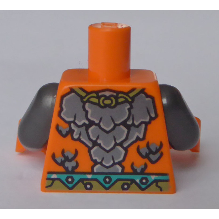 LEGO Orange Torso with Silver and Copper Snake Breastplate (973 / 76382 ...