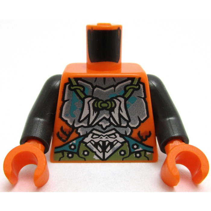 LEGO Orange Torso with Silver and Copper Snake Breastplate (973 / 76382 ...