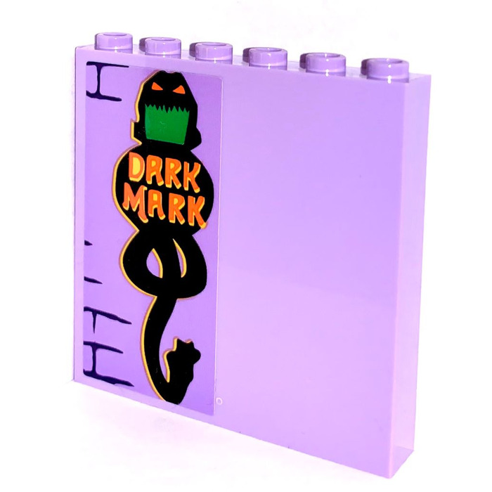 LEGO Panel 1 x 6 x 5 with DARK MARK Sticker (59349) | Brick