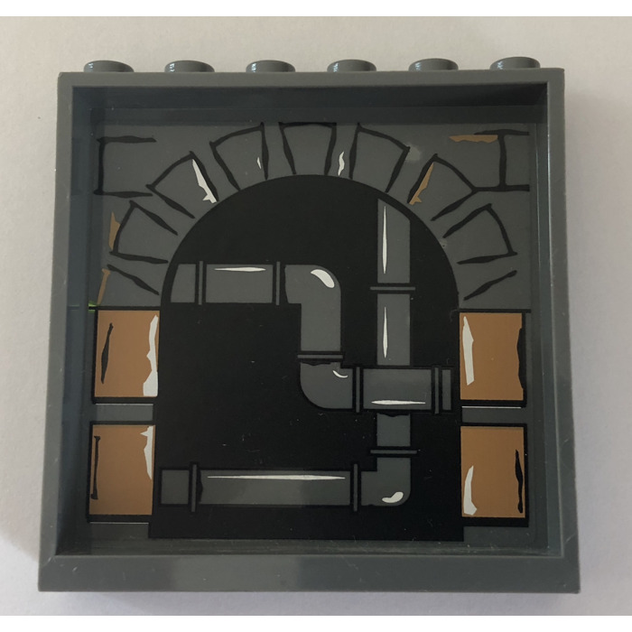 LEGO Panel 1 x 6 x 5 with Stone Arch Pipes Sticker 59349