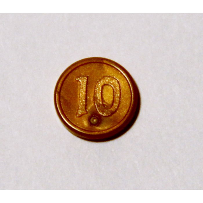 x2 NEW Lego Gold Coins MINIFIG Utensil Treasure Money Coins w/ 10 Mark 