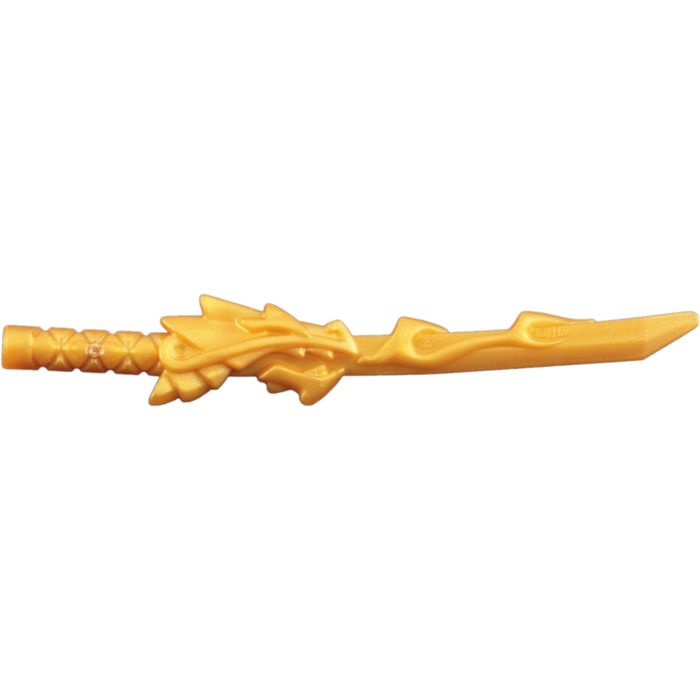 Lego New Pearl Gold Minifigure Weapon Sword Katana Dragon Guard Ninjago Piece 
