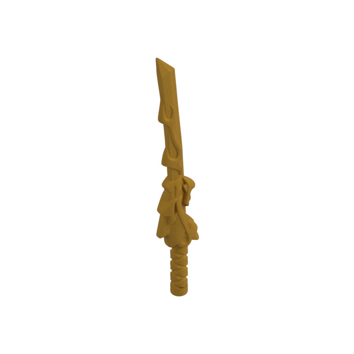 銅剣 LEGO Pearl Gold Katana with Dragon Head (93055) | Brick Owl