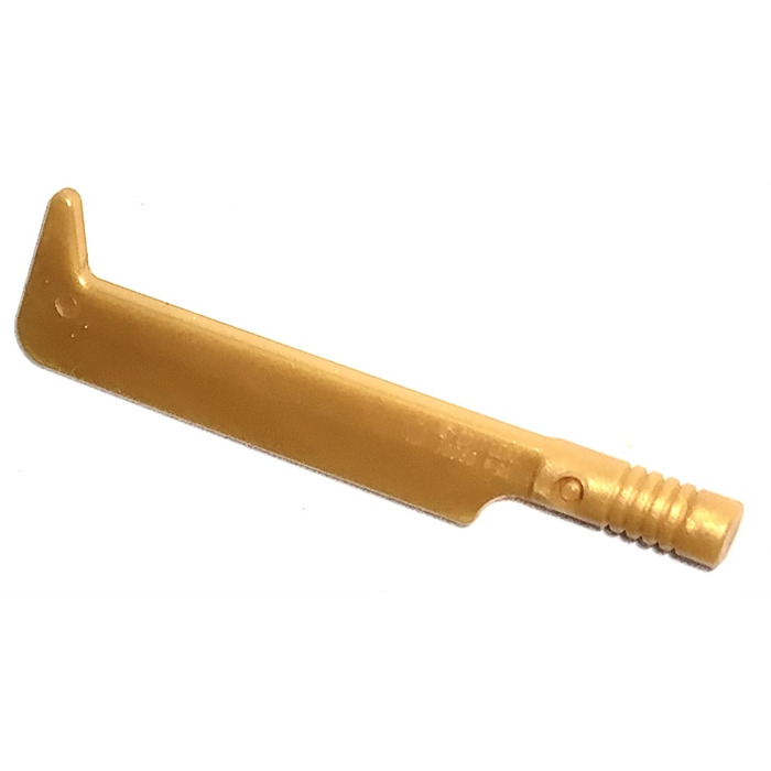 LEGO Pearl Gold Minifigure Sword with Angled Tip (10050) | Brick Owl - LEGO