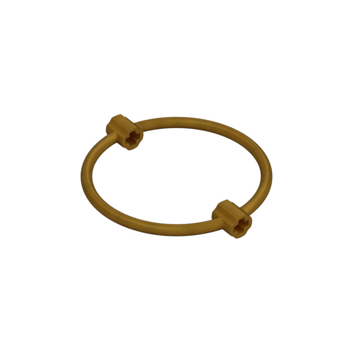 LEGO Pearl Gold Ring 7 x 7 with Axle Connectors (79851) | Brick Owl