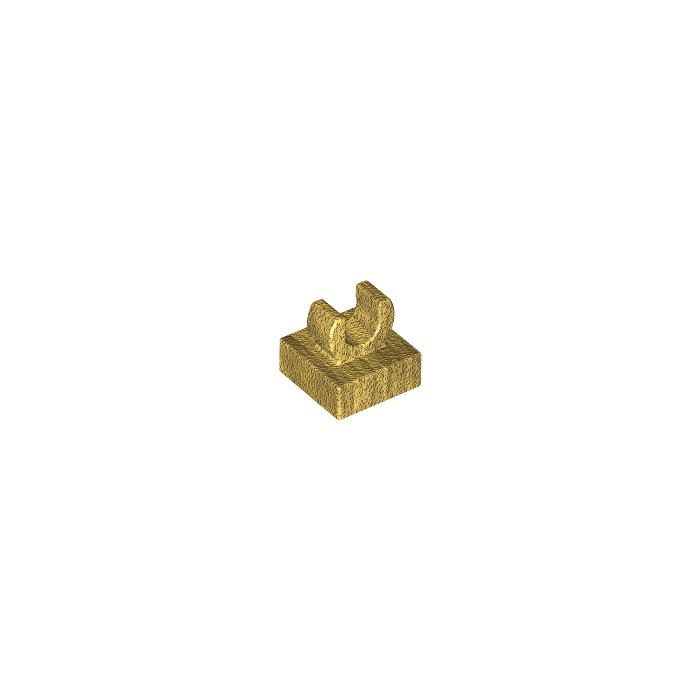 Lego-X3 Pearl Gold Tile Modified 1 x 1 with Clip 15712 NEUF 