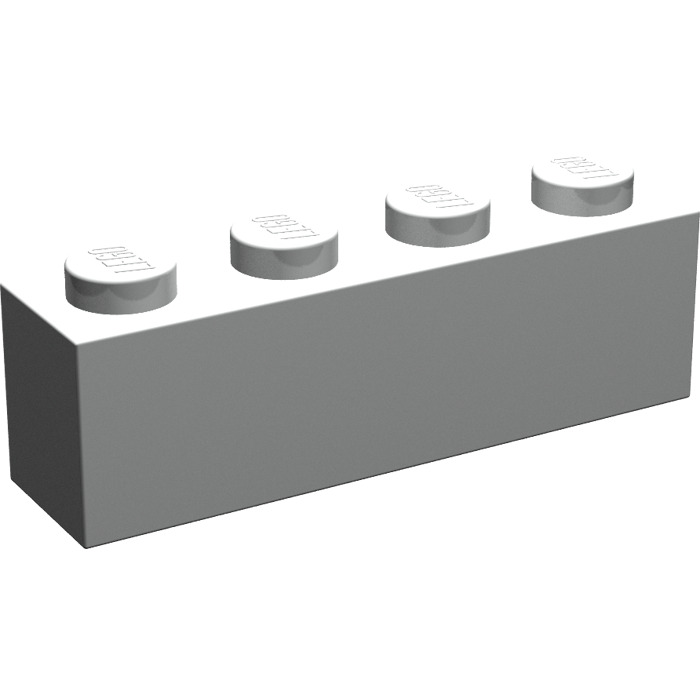 LEGO® Light Gray Brick 1 X 4 Design ID 3010