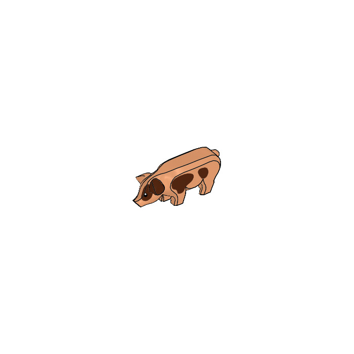 LEGO Pig Animal Minifigure Part Collectible Series 15 Spots Farm col15 87621pb03