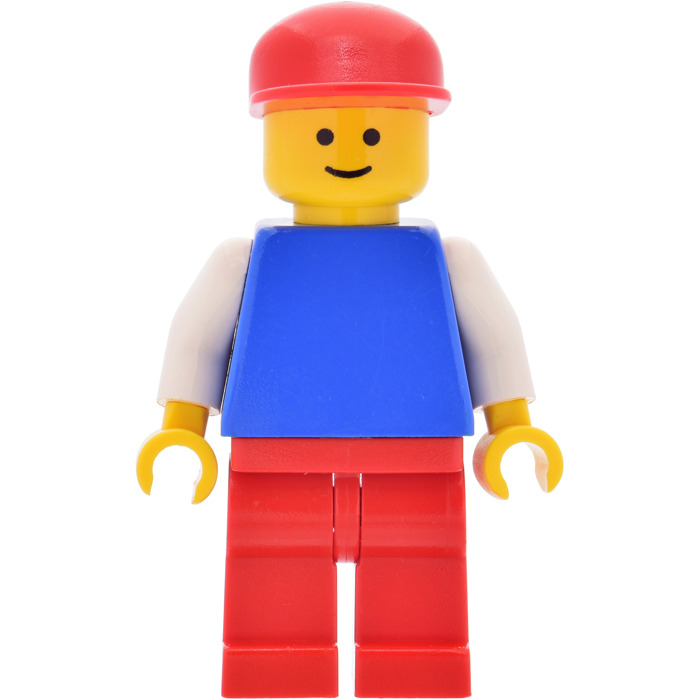 LEGO Pilot with Plain Blue Torso and Red Cap Minifigure Inventory ...