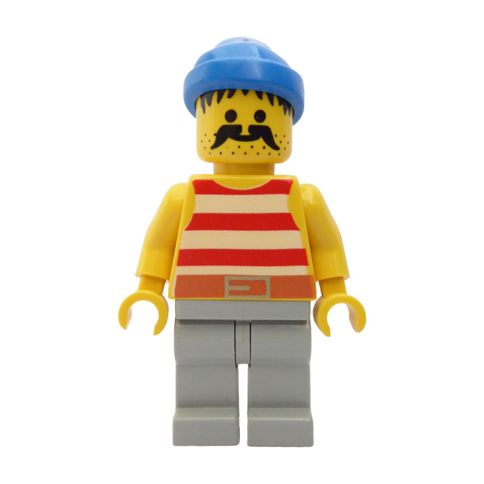 Lego Minifigure Pirates Red Shirt Black Stripes 1994 Pi029 