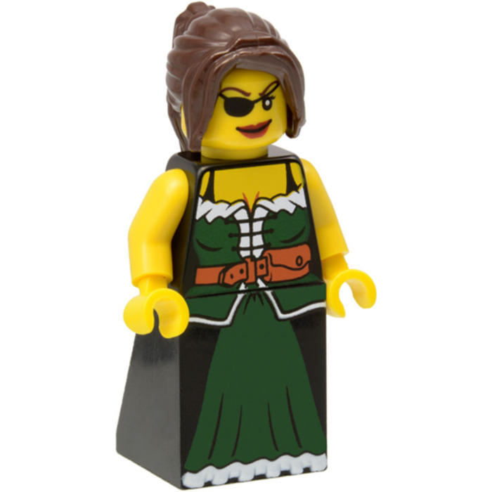 LEGO Female Head with Eyepatch (Safety Stud) (64904 / 74110) Comes