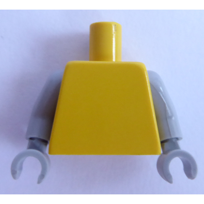 LEGO Plain Torso with Medium Stone Gray Arms and Medium Stone Gray ...