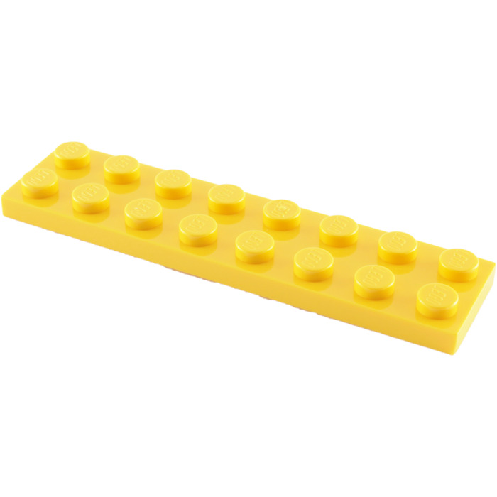 Lego 10 X Plate Plate Flat 3034 Yellow 2x8
