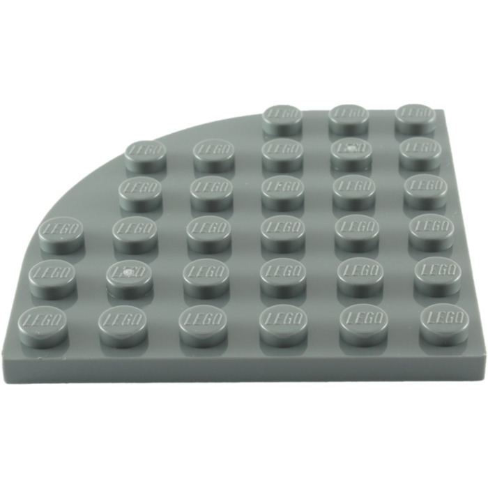 Round Corner 6 X6 6003 Dark Bluish Grey Plate qty:2 Lego Spares 