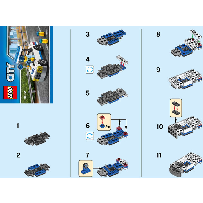 Custom lego police car instructions sale