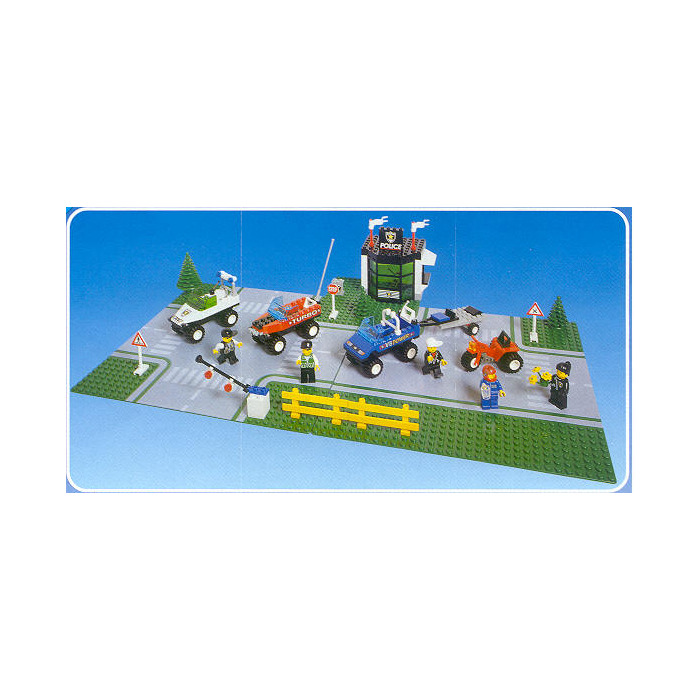 Lego 32x32 T Junction Grey Baseplate Intersection Crosswalk Pattern 2360