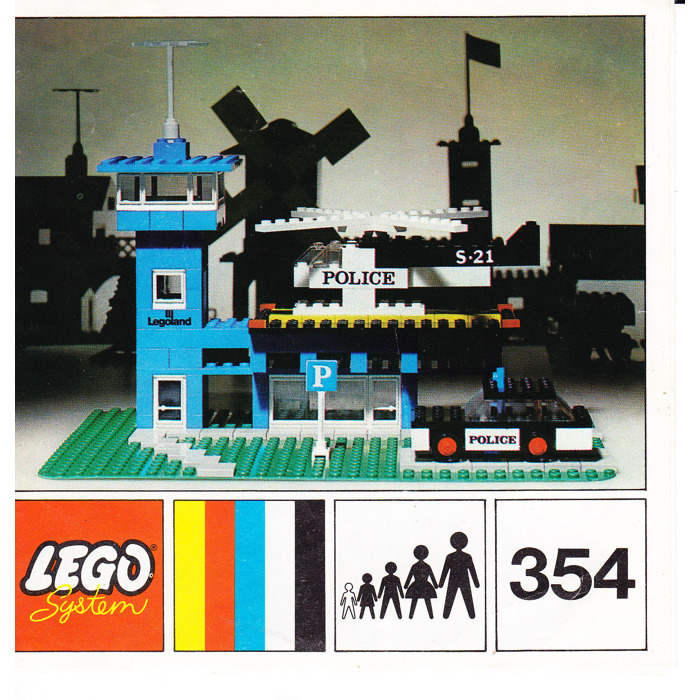 LEGO VINTAGE 1972 Police heliport 354 560 S-21 brick 