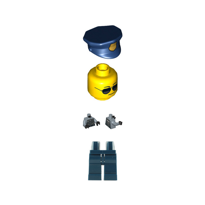 LEGO 15924 POLIZIOTTO's cappello con distintivo d'oro-blu scuro 
