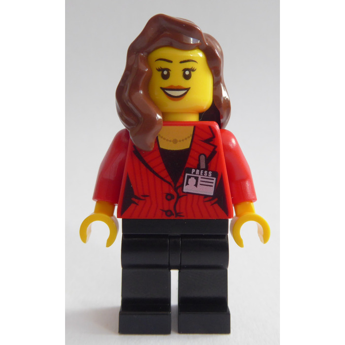 Lego 6 Torso Body For Female Girl Minifigure Red Suit Jacket Press Badge 