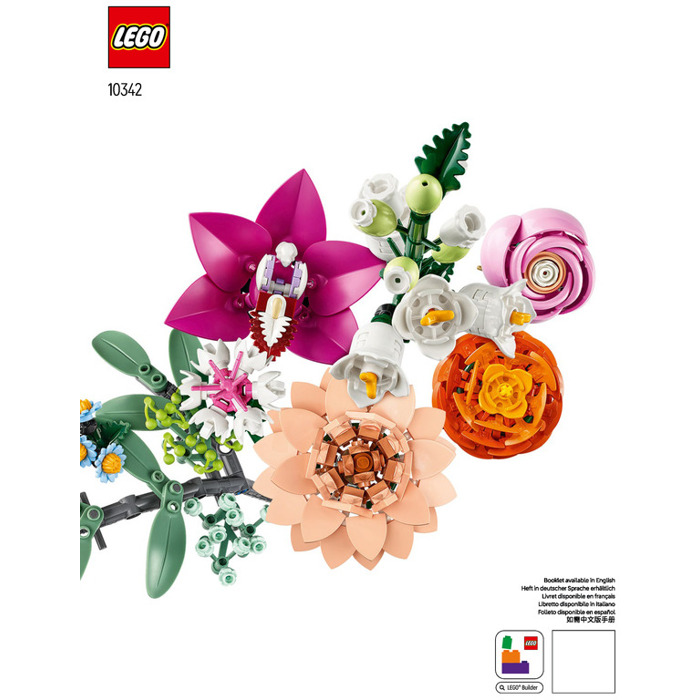 LEGO Pretty Pink Flower Bouquet Set 10342 Instructions Brick Owl