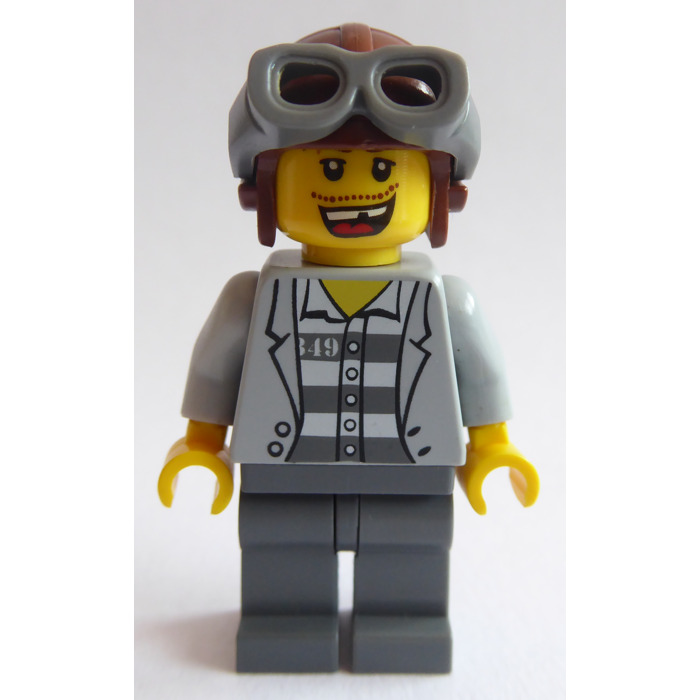 ☀️NEW Lego City Boy/Girl Minifig Hat WHITE w/ Black Googles Aviator 