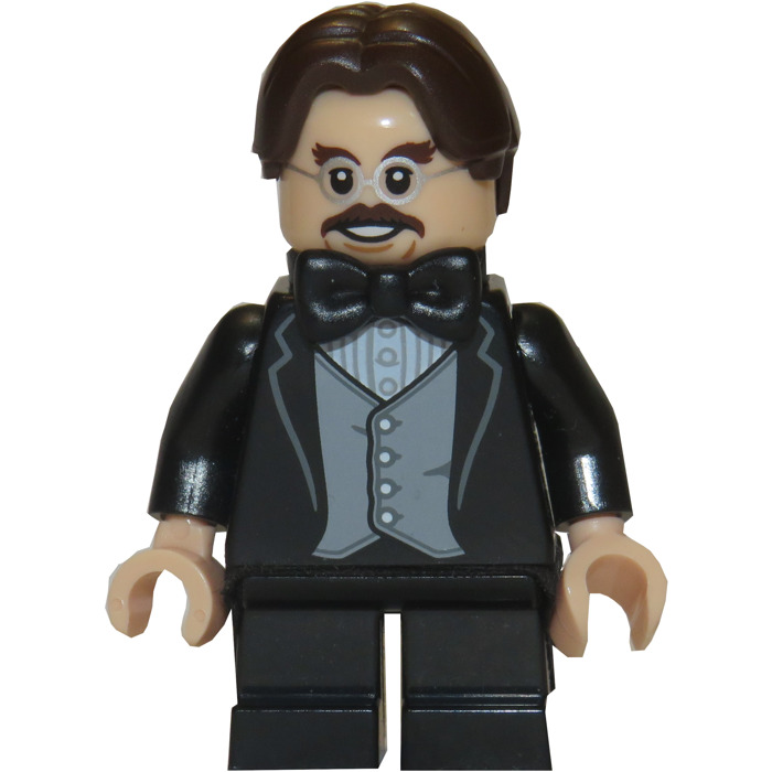 ☀ Nuevo Lego Minifig macho de pelo corto chico Marrón Oscuro Tazón de fuente Corte engranaje principal Flitwick 