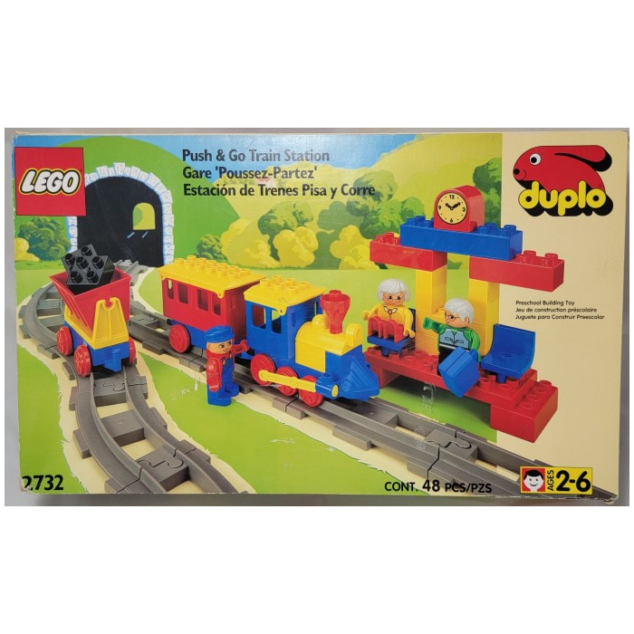 LEGO Duplo Train Track Point Y with Red Frog and Yellow Switch