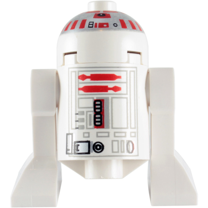 LEGO R5-D4 Minifigur mit kurzen roten Streifen auf der Kuppel Inventar ...