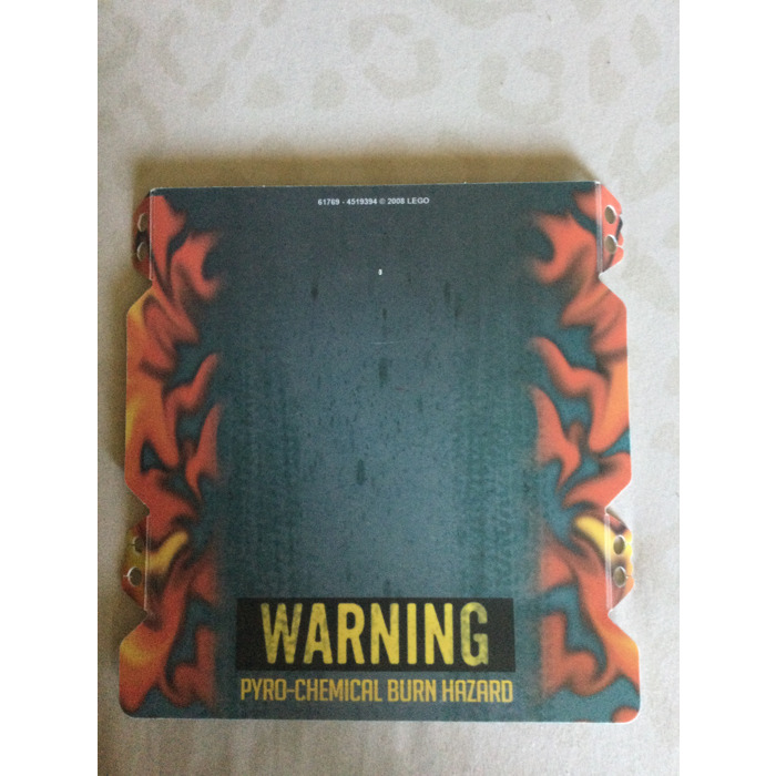 LEGO Ramp with Flames and 'WARNING PYRO-CHEMICAL BURN HAZARD' (61769 ...