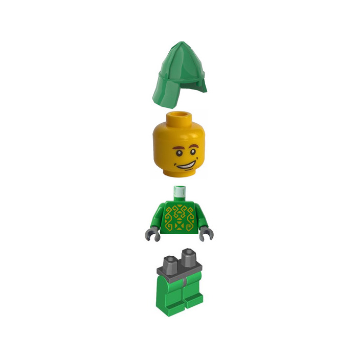 LEGO Rascus with Printed Torso and Green Neck Protector Helmet