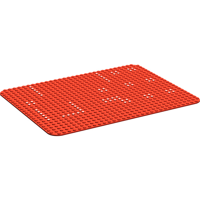LEGO Red Baseplate 24 x 32 with Set 358 Dots with Rounded Corners ...